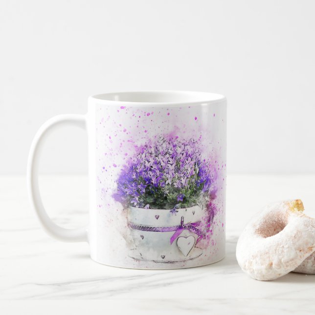 Mug Fleur Violette (Avec donut)