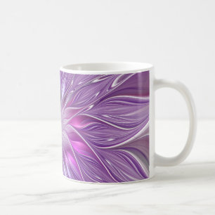 Mug Fleur violette rose Passion Abstrait Art fractal