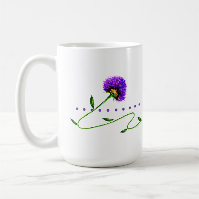 Mug Fleur violette sur une vigne (Gauche)