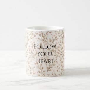 Mug Fleurie Rose Pâle Beige