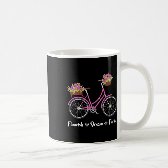 Mug Fleurir Rêve Prospérer Fleur Bike Bicyclette Subti (Droite)
