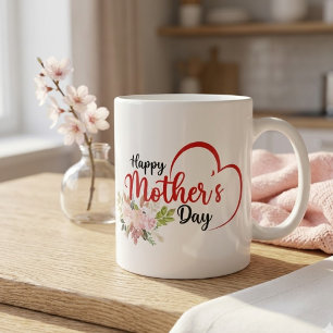 Mug Fleuriste en forme de cœur pour la fête des Mè