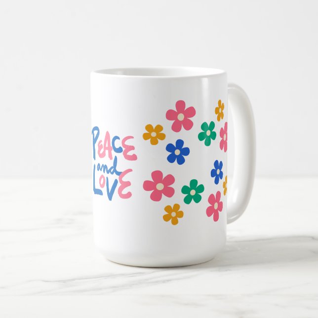 Mug Fleuriste Paix et Amour (Devant droit)