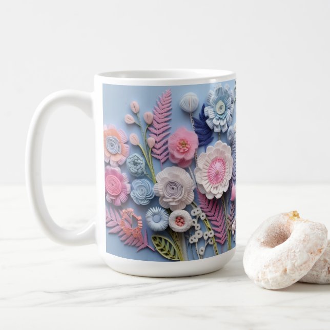Mug Fleurs 3D (Avec donut)