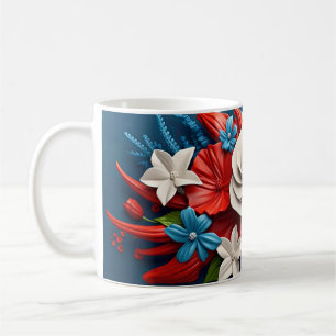 Mug Fleurs 3D vibrantes