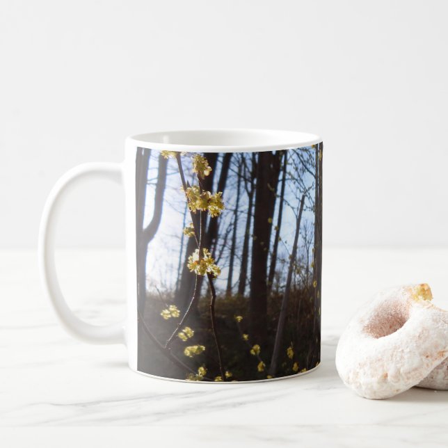 Mug Fleurs à épicéa au printemps (Avec donut)