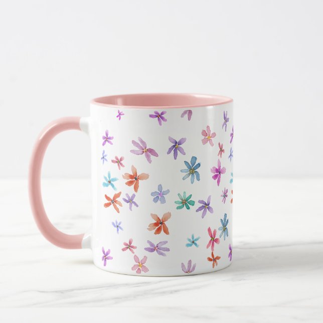 Mug Fleurs à l'aquarelle (Gauche)