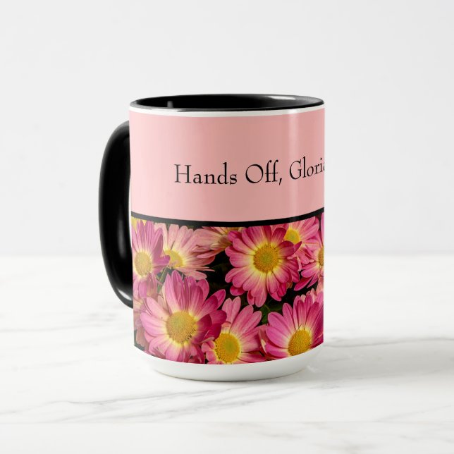 Mug Fleurs à ressort personnalisables (Devant gauche)