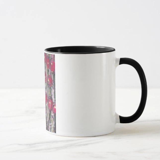 Mug Fleurs Abstraites de Berry Rouge (Droite)