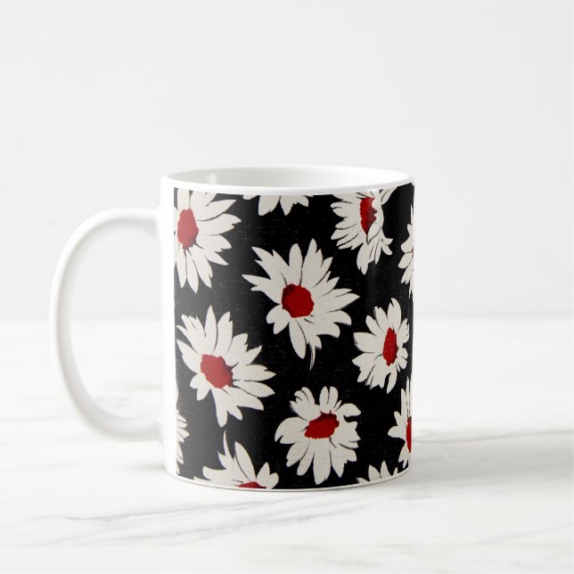 Mug Fleurs Abstraites, motif d'aquarelle d'art. (Gauche)