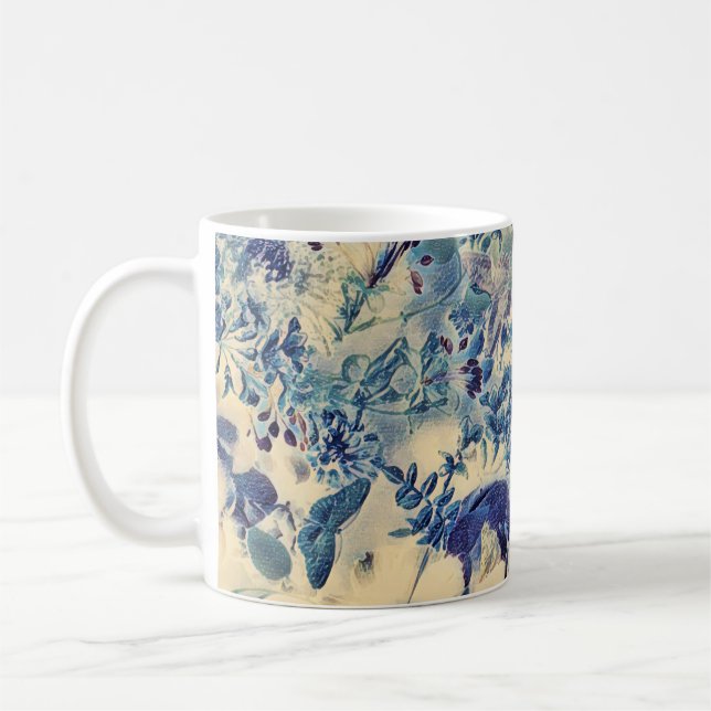 Mug Fleurs Abstraites rétros Papillon Jardin d'artisan (Gauche)
