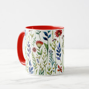Mug Fleurs aquarelle Café