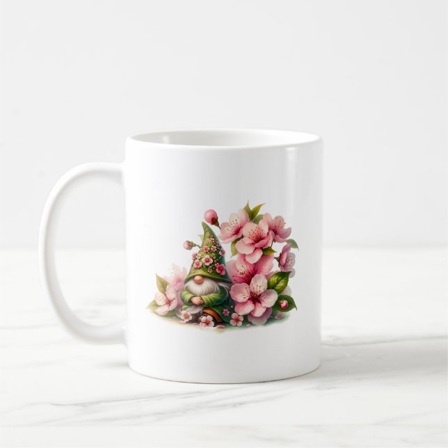 Mug Fleurs aquarelle Jardin Gnome (Gauche)