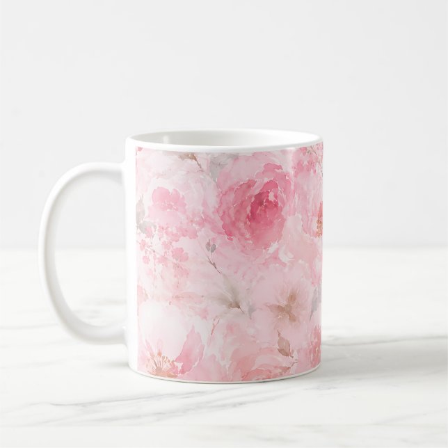 Mug Fleurs aquarelles Blush Bloom (Gauche)