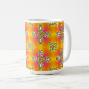 Mug Fleurs Artdeco dans le style rétro