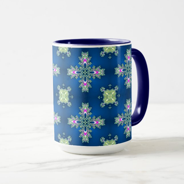 Mug Fleurs Artdeco dans le style rétro (Devant droit)