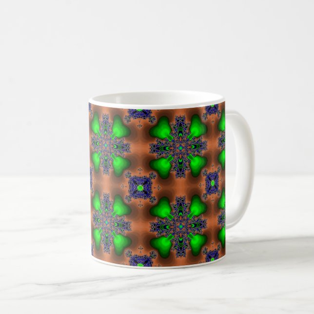 Mug Fleurs Artdeco dans le style rétro (Devant droit)