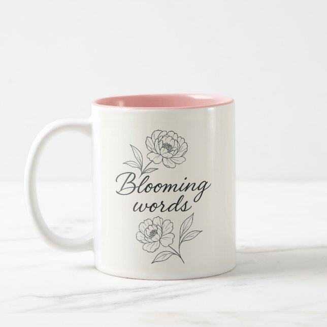 Mug Fleurs aux Mots en Fleur Tons Nuancés (Gauche)