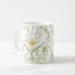 Mug Fleurs blanches crème  