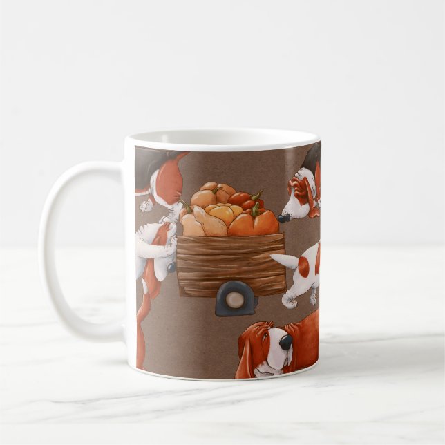 Mug fleurs blanches motif design mignon illustration p (Gauche)
