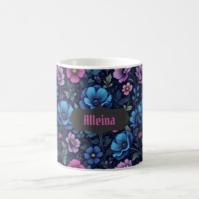 Mug Fleurs bleues et mauves (Centre)