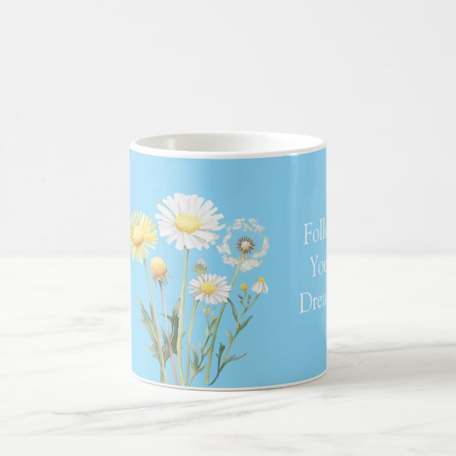 Mug Fleurs Bleues Jaunes Blanches (Centre)