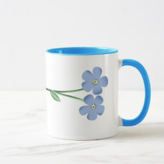 Mug Fleurs bleues latérales