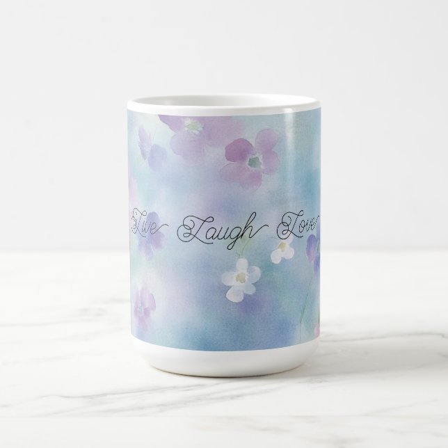 Mug Fleurs Bleues Lavande Blanches Violettes (Centre)