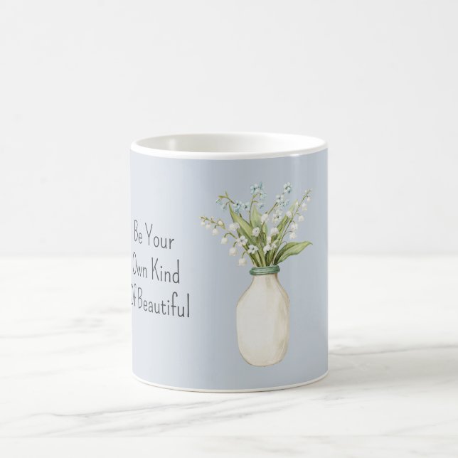 Mug Fleurs Bleues Vase Blanc (Centre)