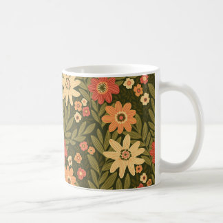 Mug Fleurs bohèmes dans les tons terre