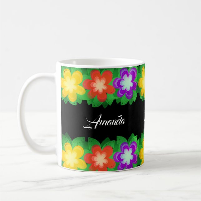 Mug Fleurs botaniques tropicales (Gauche)