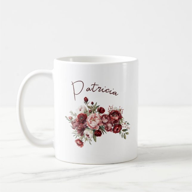 Mug Fleurs Bourgogne Chic (Gauche)