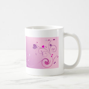 Mug Fleurs, coeurs, et papillons pour des Valentines