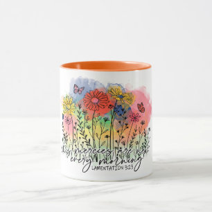 MUG FLEURS COLORÉES CONCEPTION BIBLE VERSE