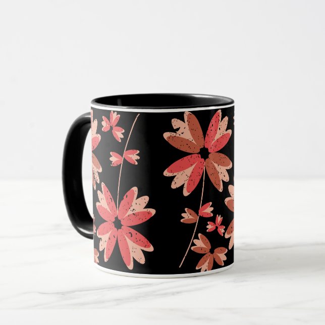 Mug Fleurs colorées Motif Floral (Devant gauche)