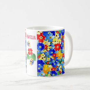 Mug Fleurs colorées personnalisées Enfants