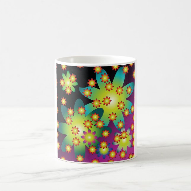 Mug Fleurs colorées rétro (Créateur téléchargé)