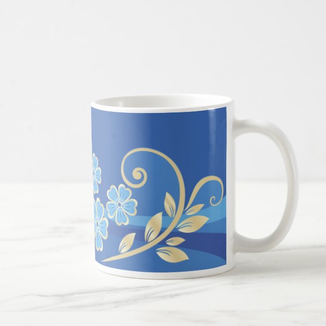 Mug Fleurs Cool fines mignonnes Fille Rétro Floral (Droite)