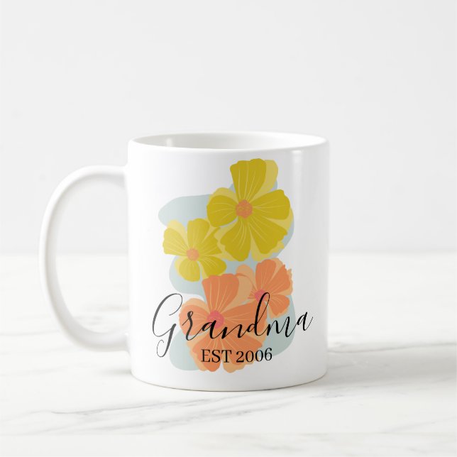 Mug Fleurs Cosmo Maman Grand-mère (Gauche)
