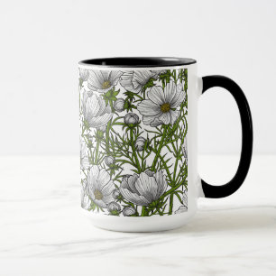 Mug Fleurs cosmos blanches