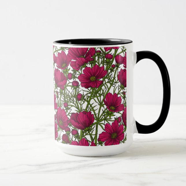 Mug Fleurs Cosmos roses (Droite)