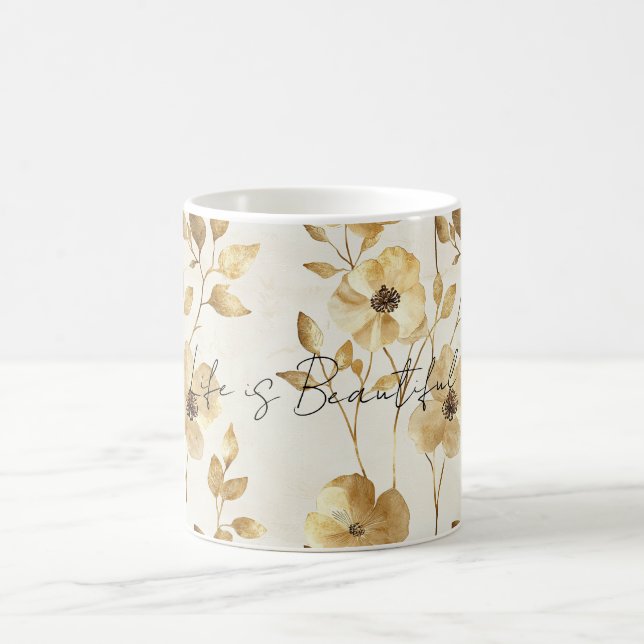 Mug Fleurs Crème Doré (Centre)
