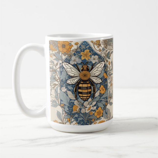 Mug Fleurs d'abeilles vintages et sauvages (Gauche)