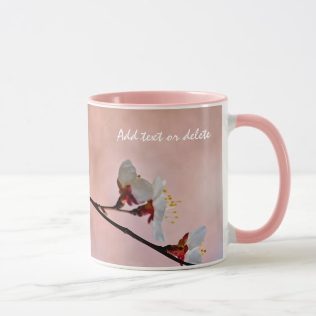 Mug Fleurs d'abricot japonaises attrayantes (Droite)