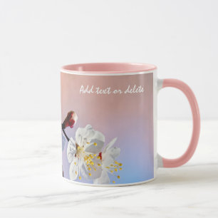 Mug Fleurs d'abricot japonaises blanches classiques