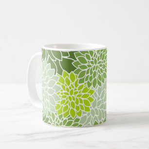 Mug Fleurs Dahlia, Motif De Fleurs, Dahlia Verte