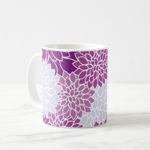 Mug Fleurs Dahlia, Motif De Fleurs, Dahlia Violet