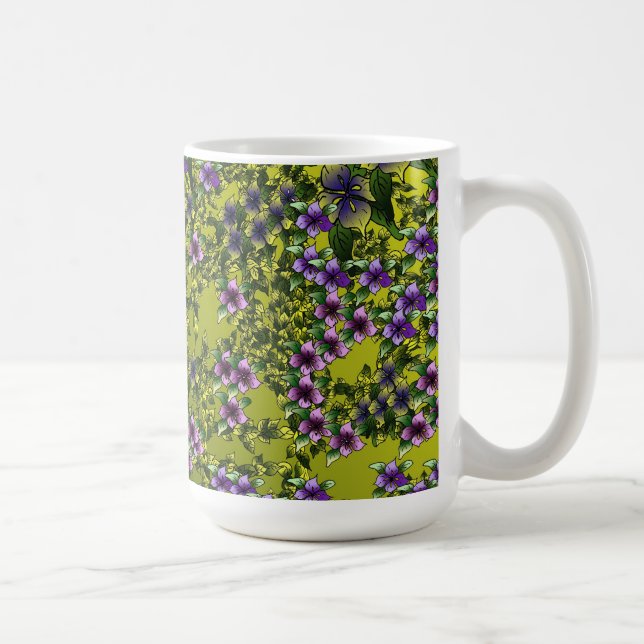 Mug Fleurs dans Shades of Indigo (Droite)