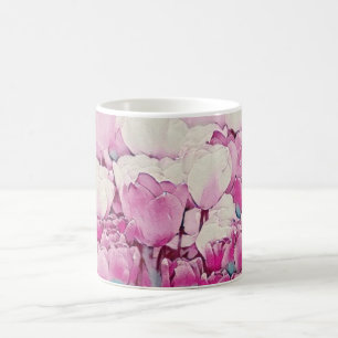 Mug Fleurs d'aquarelle en teinte Tulip Blush
