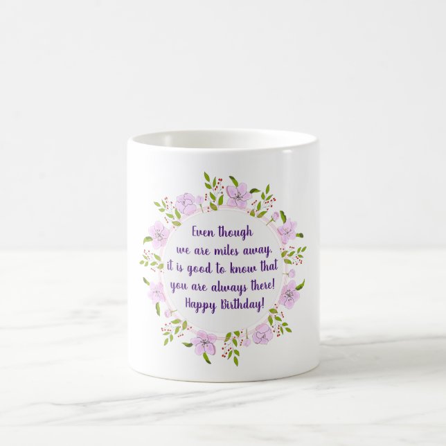 Mug Fleurs d'arbre d'Apple mignonne anniversaire Minim (Centre)